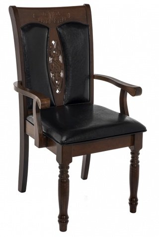 Стул-кресло Gala, dirty oak/black экокожа черного цвета