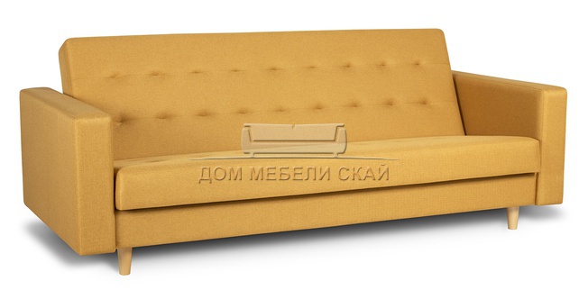 Диван-кровать Гарнет, рогожка горчичная ТД 435