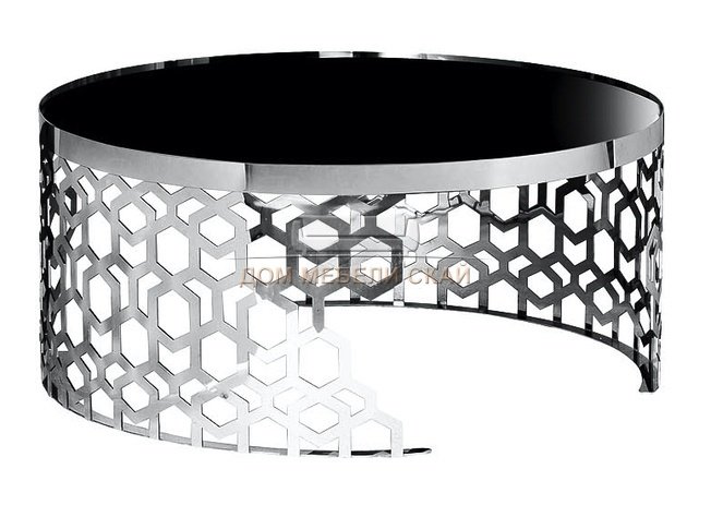 Журнальный стол круглый серебряный 13RXCT8012-SILVER