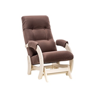 Кресло-глайдер Модель 68, велюр коричневый Maxx 235/дуб шампань