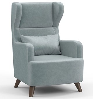 Кресло для отдыха Меланж, серо-голубое тк 143