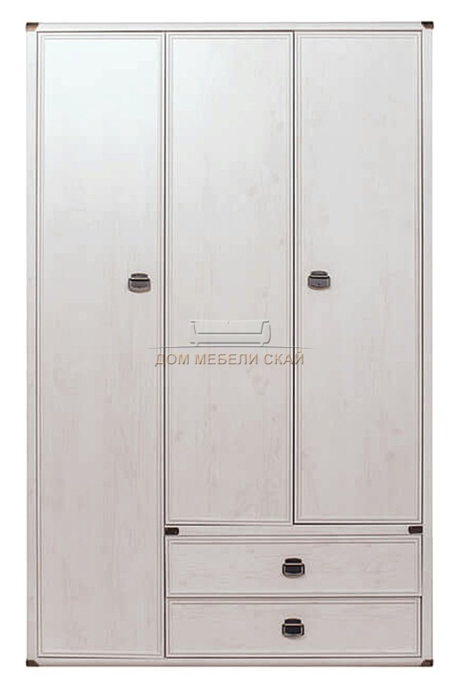 Шкаф 3-дверный с ящиками Магеллан 3DG2S, сосна винтаж