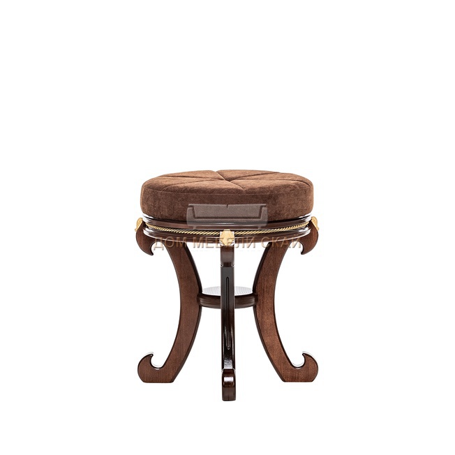 Банкетка Leset Глория, микровельвет бурый/орех