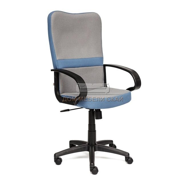 Кресло офисное CH757, серая/синяя рогожка