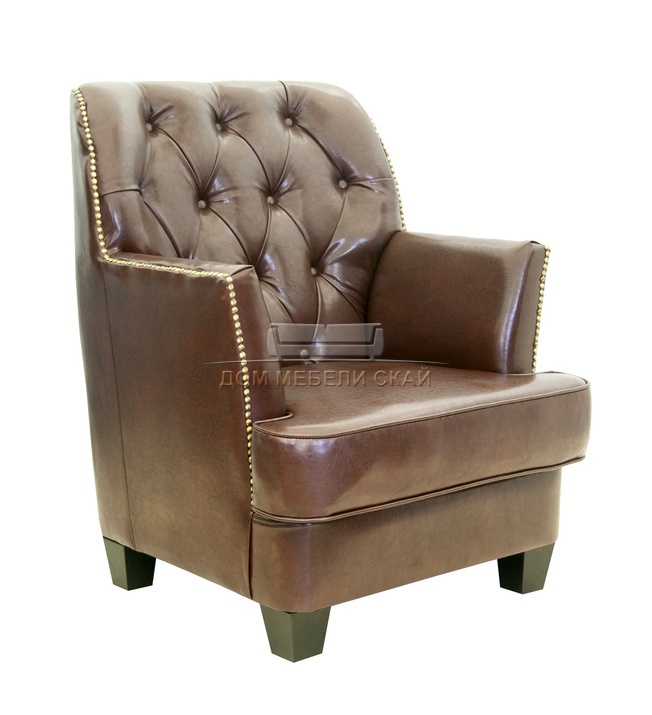 Кресло Noff, коричневая рециклированная кожа