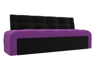 Кухонный диван со спальным местом Люксор, фиолетовый/черный/микровельвет