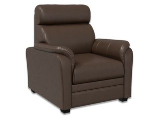 Кресло Омега, коричневая экокожа