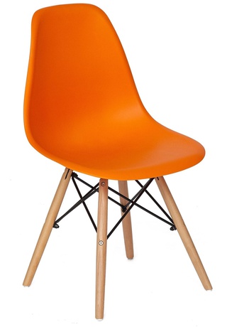 Стул Secret De Maison CINDY (EAMES) (mod. 001), пластиковый оранжевого цвета