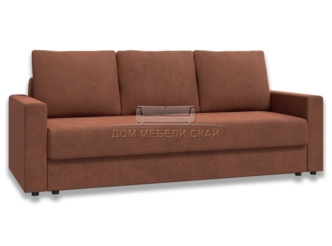 Диван-кровать Лира с боковинами БНП 1600, коричневый велюр