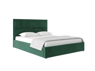 Кровать двуспальная 180х200 MADISON с ПМ, велюр зелёный