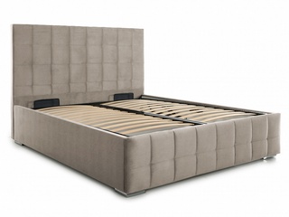 Кровать двуспальная 160х200 Пассаж 2 с ПМ, коричнево-бежевый