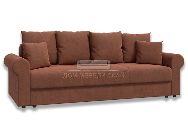 Диван-кровать Лира люкс 1400, коричневый велюр