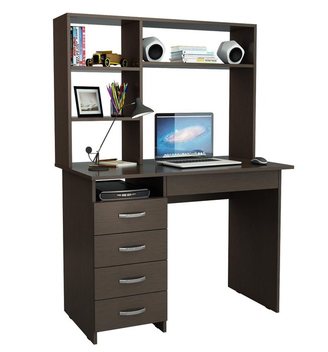 

Стол письменный Милан-1 с надставкой, венге