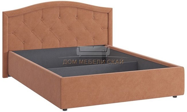 Каркас кровати 140x200 Верона 2, персиковый велюр