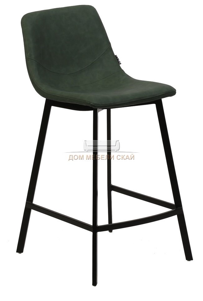 Барный стул HAMILTON, экокожа зеленого цвета