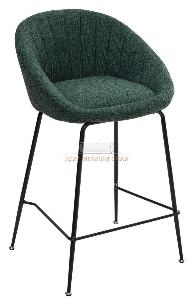 Полубарный стул ATLAS, шенилл зеленого цвета
