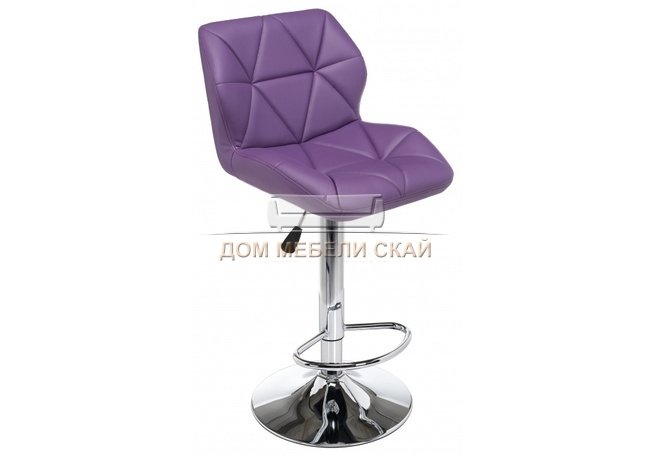 Барный стул Trio, экокожа фиолетового цвета