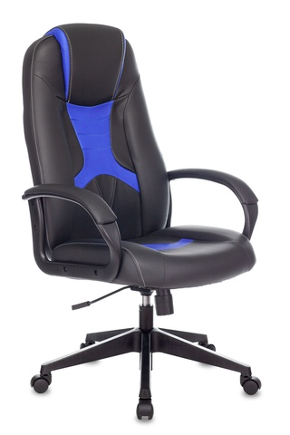 Кресло игровое TopChairs ST-CYBER 8, черно-синее/экокожа