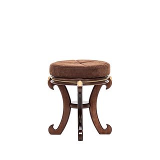 Банкетка Leset Глория, микровельвет бурый/орех