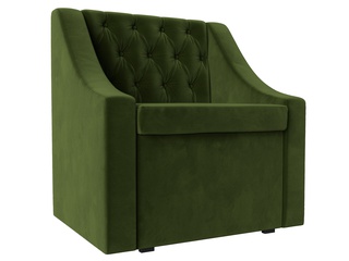 Кресло Мерлин, зеленое/микровельвет
