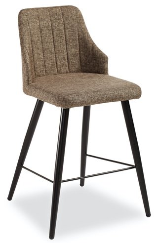 Стул барный FOGGIA, рогожка черного цвета