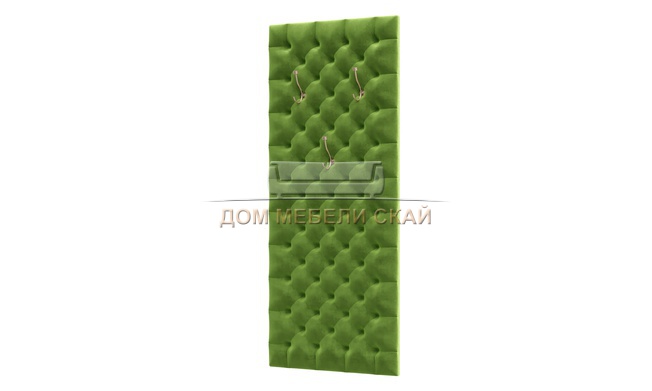 Панель стеновая с крючками Графтон 0816, велюр зеленый bella 10