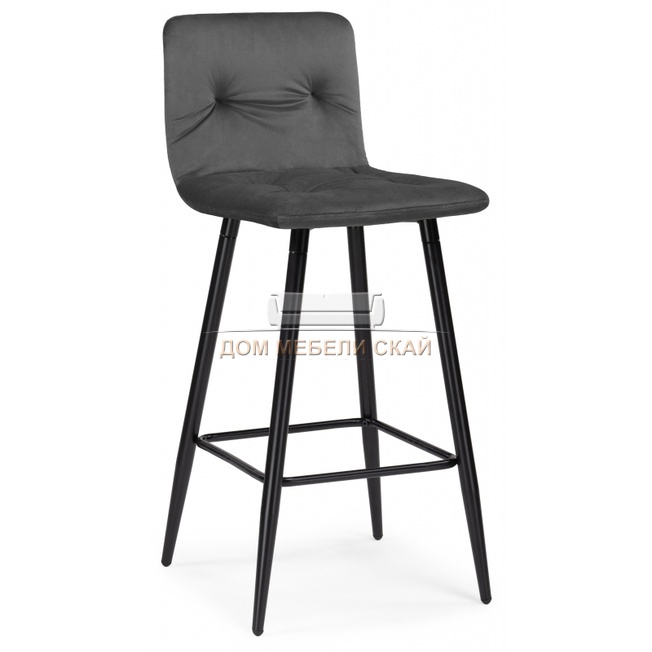Барный стул Stich, велюровый темно-серого цвета dark gray