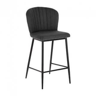 Полубарный стул Madge, рогожка темно-серого цвета