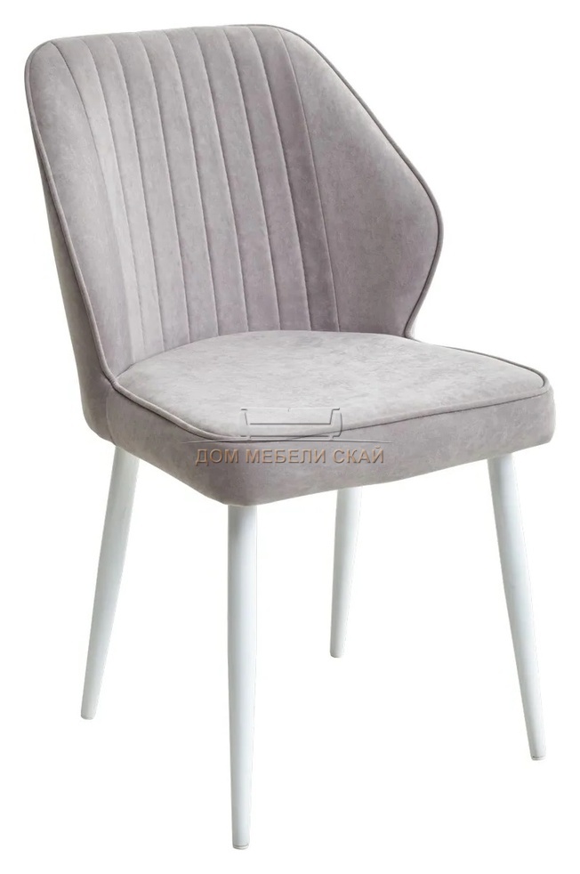 Стул VENA, велюровый серого цвета B22/белый