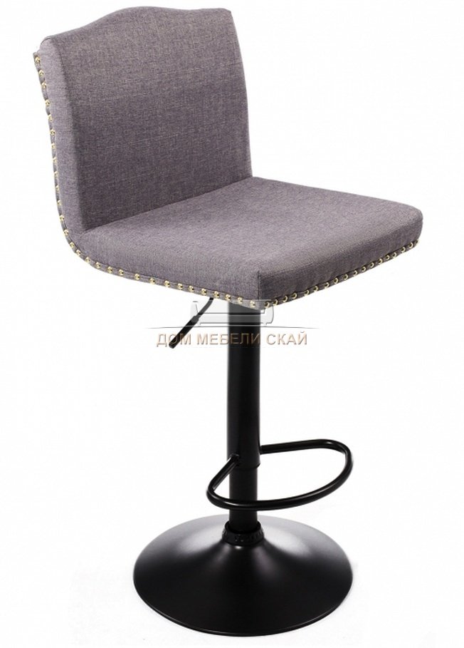 Барный стул Crown, grey fabric рогожка серого цвета