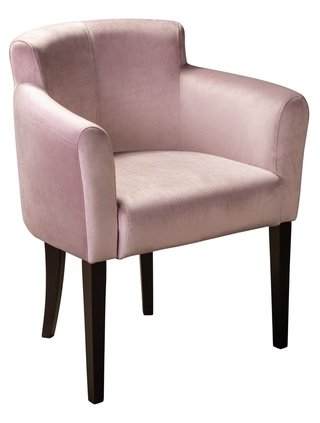 Стул-кресло Камилла, велюровый розового цвета