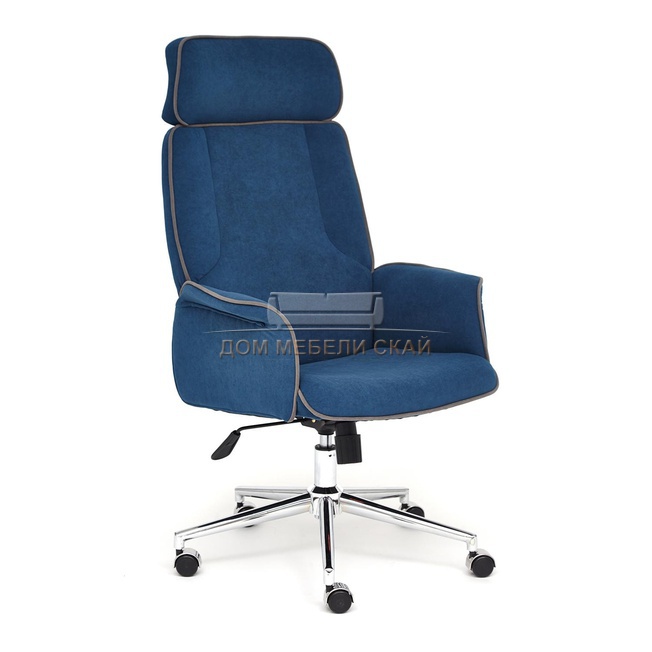 Кресло офисное Чарм Charm, флок синий 32