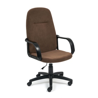Кресло офисное Лидер Leader, флок коричневого цвета 6