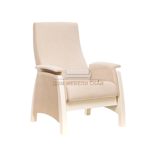 Кресло-глайдер Модель 101ст, велюр кремовый Verona Vanilla/дуб шампань