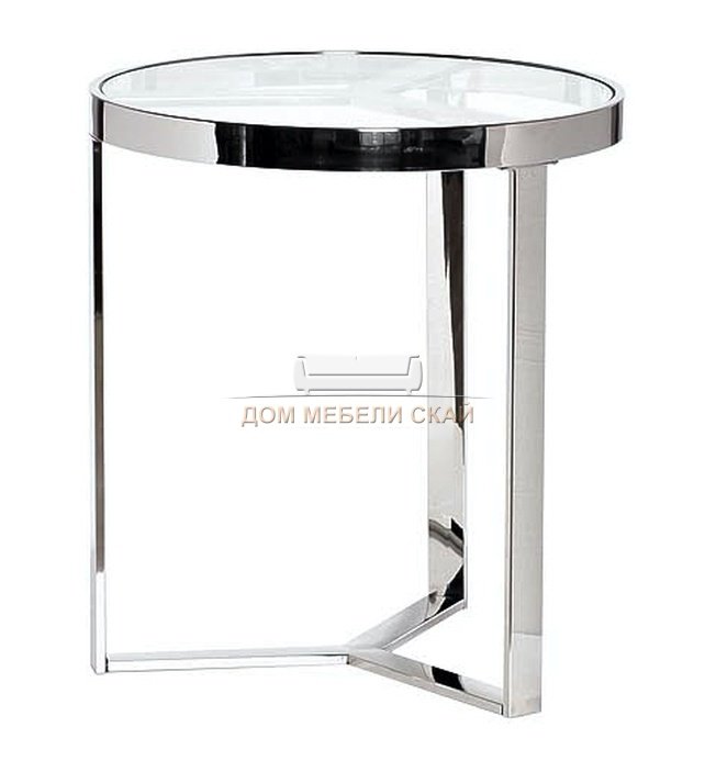 Журнальный стол с прозрачным стеклом (цвет хром) 47ED-ET031