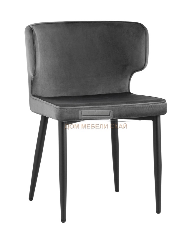 Стул Матео, велюровый серого цвета