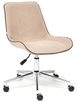 Офисное кресло Style, флок бежевого цвета 7