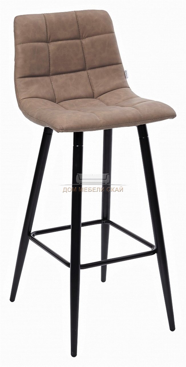 Барный стул SPICE, экокожа серо-бежевого цвета