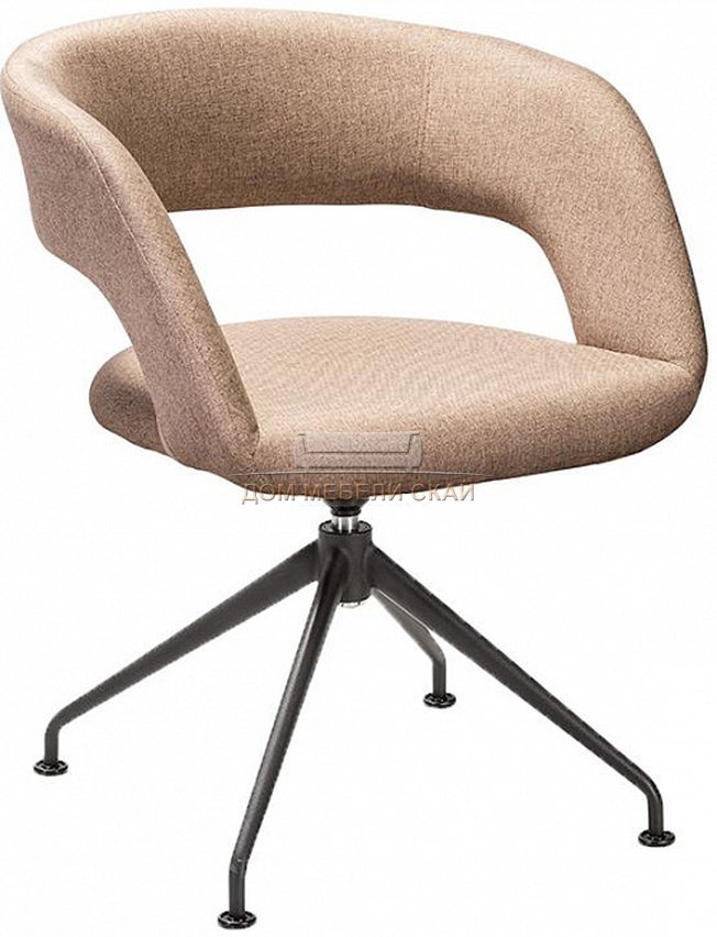 Стул-кресло Walter Spider Сканди, рогожка бежевого цвета Браун/черный