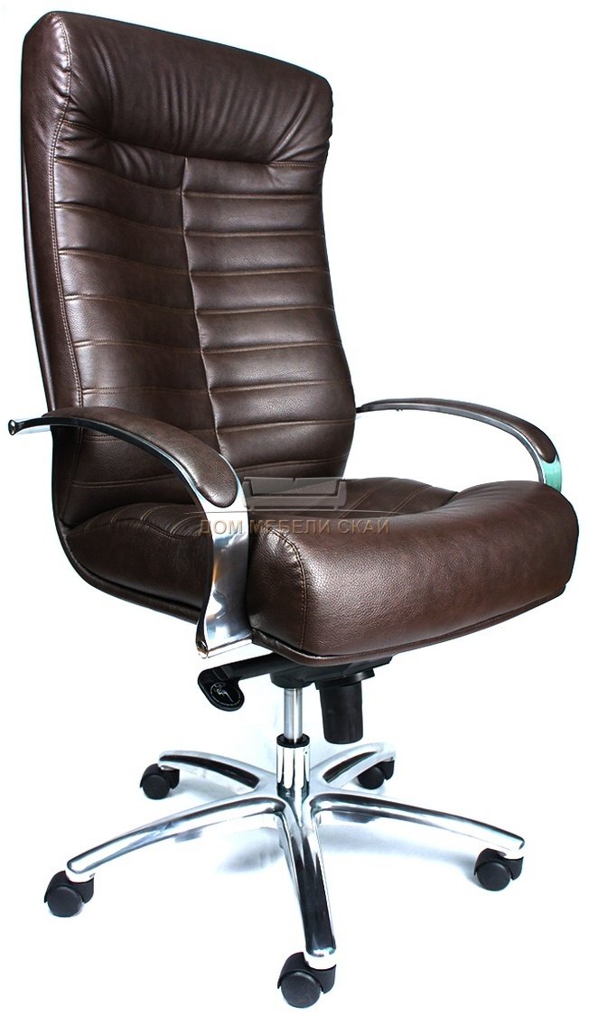 Кресло офисное Orion AL M, кожа коричневая
