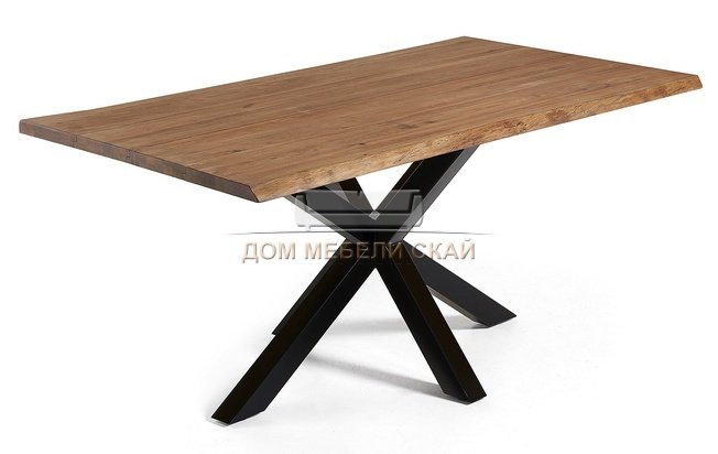 Стол обеденный Arya 180x100, черный каркас/античный дуб C409M90