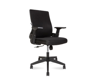 Кресло офисное Terra LB, черный пластик/черная сетка/черная ткань