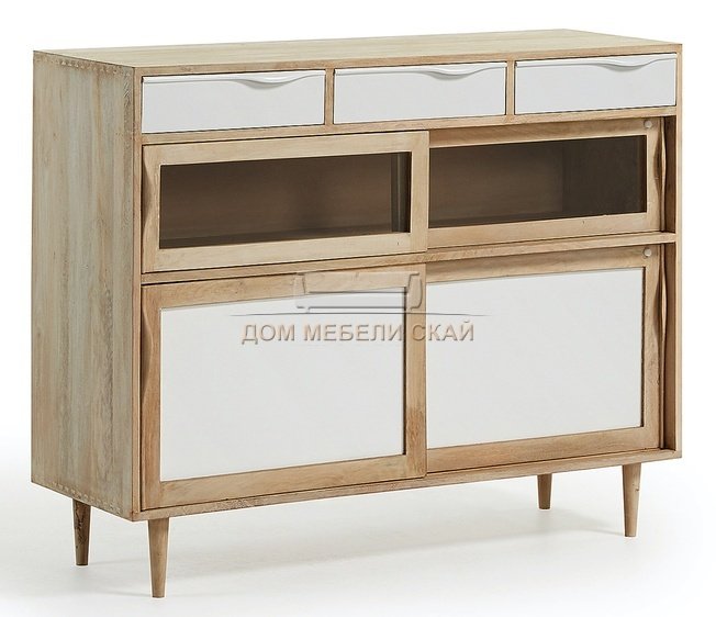 Комод-тумба с дверцами и ящиками DRAK 120x98, манго CC0357M33