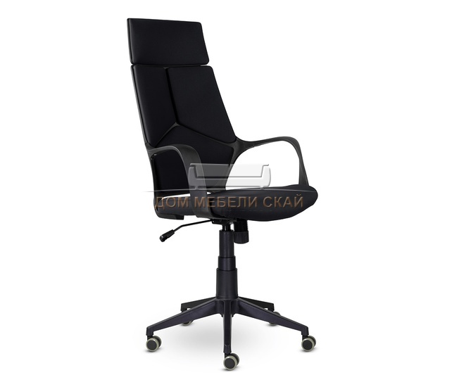 Кресло офисное IQ, black plastic black черный пластик/нуар черный ткань