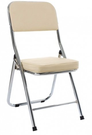Стул Chair раскладной, экокожа бежевого цвета