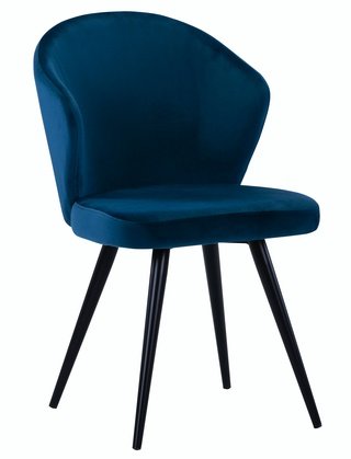 Стул Танго, велюровый синего цвета