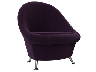 Кресло-банкетка, фиолетовый велюр