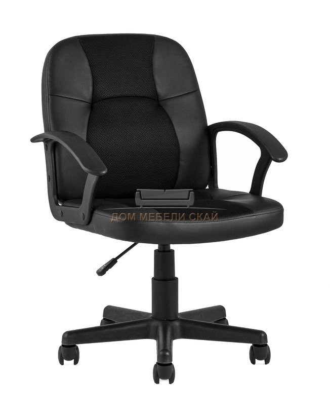 Кресло офисное TopChairs Comfort, экокожа черная