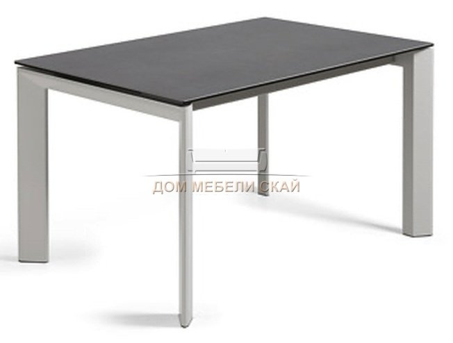 Стол обеденный раздвижной Atta 140(200)x90 серый, фарфоровый вулкан roca CC0182VR