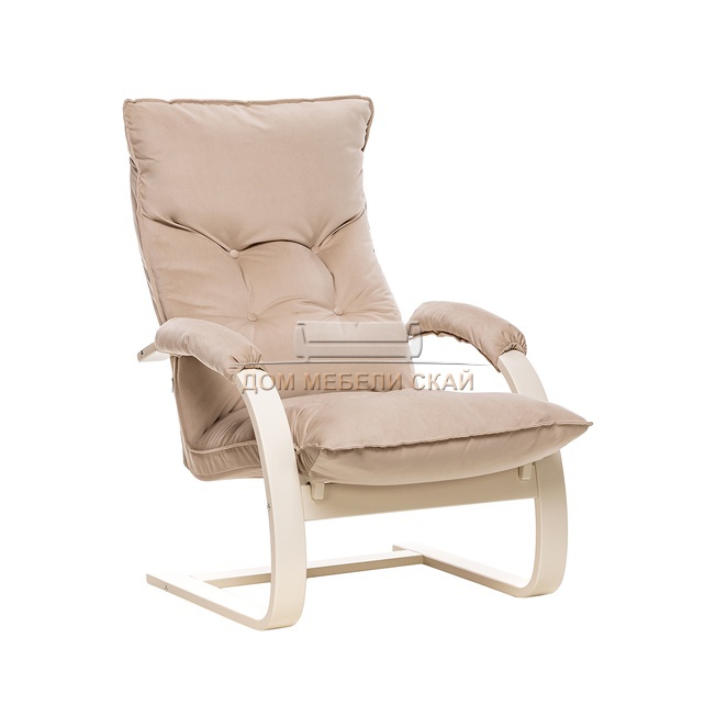 Кресло-трансформер Leset Монако, велюр V18 бежевый/слоновая кость